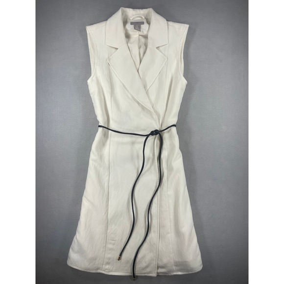 H&M Dresses & Skirts - H&M Blazer Dress Womens Linen Blend Slim Fit White XS